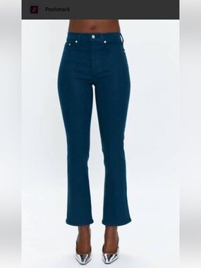 Pistola Lennon Coated Atlas High Rise Crop Flare Jeans NWT Size 28
